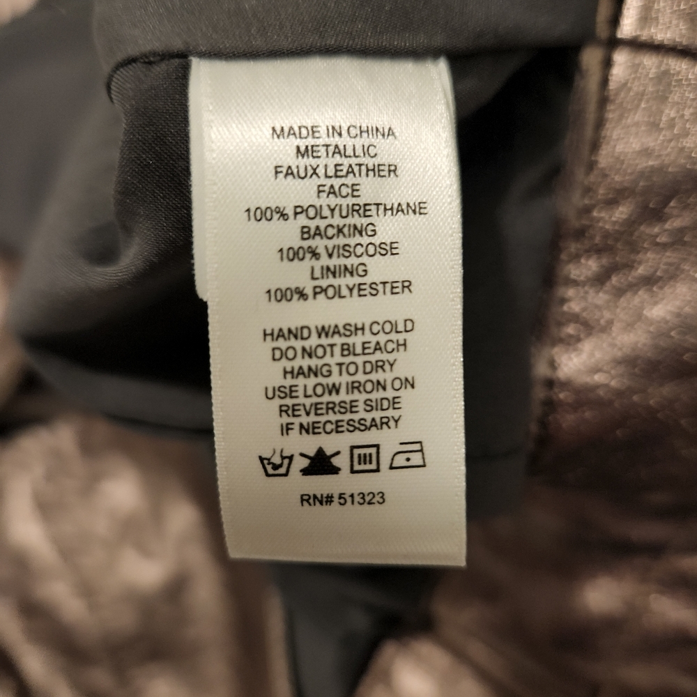 Metallic bronze pleather jacket - Picture 5 of 7